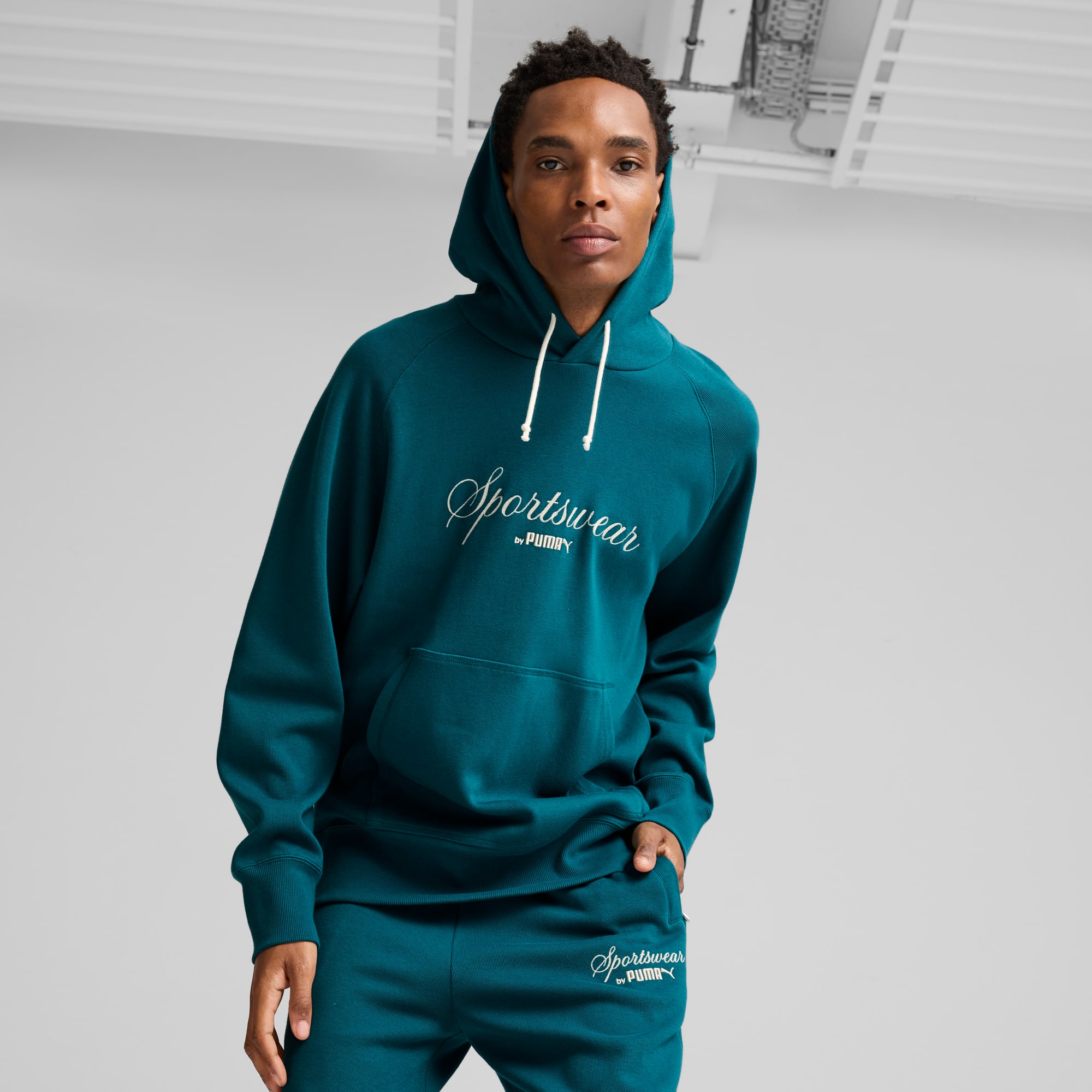 Felpa con cappuccio puma uomo clearance